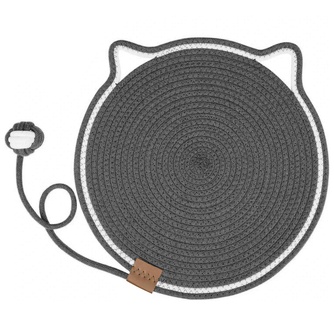 Когтеточка-коврик для кошек RICH BREED с хвостом, темно - серый (35см)