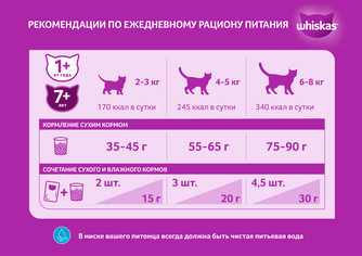 Корм сухой для взрослых кошек WHISKAS подушечки/паштет говядина (5 кг)