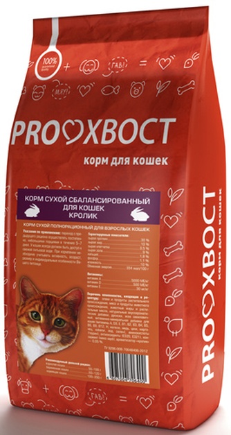 Корм для кошек PROХВОСТ кролик
