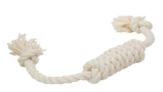 Игрушка для собак DOGLIKE Сарделька канатная малая, белый
