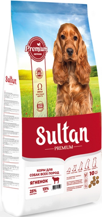 Корм сухой для собак SULTAN Premium с ягненком (10 кг)