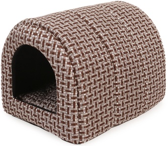 Домик-Туннель для животных  PERSEILINE Лофт хлопок, серый (40*30*30 см)