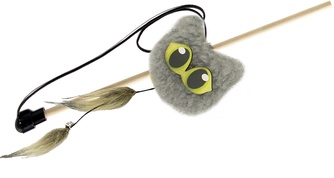 Игрушка для кошек GOSI Дразнилка-удочка МехоКот Кайт серый (50 см)