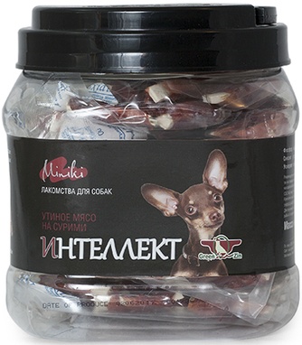 Лакомство для собак мелких пород GREEN QZIN Miniki Интеллект Мясо утиное на сурими (440 г)