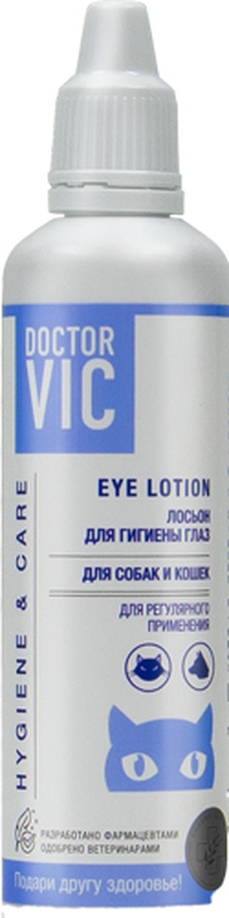 Лосьон для кошек и собак DOCTOR VIC для гигиены глаз (60 мл)