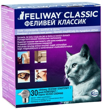 Феромоны для  кошек CEVA FELIWAY CLASSIC для коррекции нежелательного поведения с диффузором (48 мл)