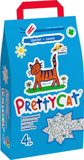 Наполнитель впитывающий бентонитовый для кошек PRETTY CAT Aroma Fruit тропические фрукты (4 л/2 кг)