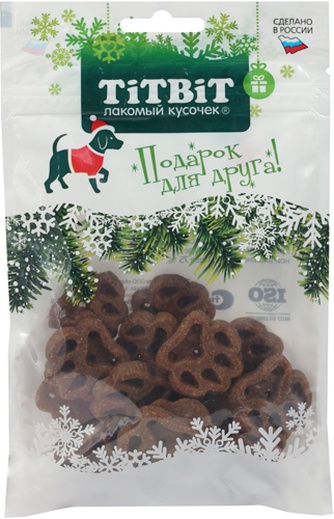 Лакомство для собак TITBIT Новогодняя коллекция мягкие снеки с бараниной (70 г)