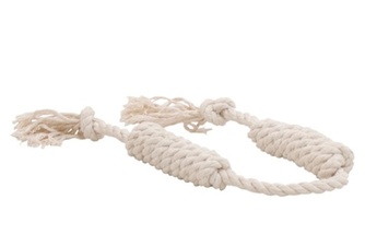 Игрушка для собак DOGLIKE Сарделька канатная двойная большая, белый