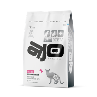 Корм сухой для кошек AJO Vet Dieta Gastro при нарушениях пищеварения (5 кг)