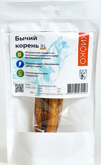 Лакомство для собак КИОКО корень XL бычий (50 г)