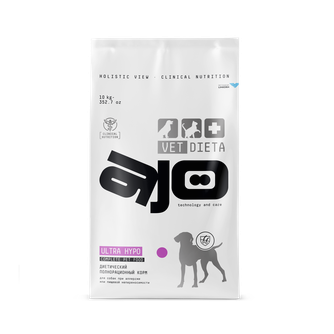 Корм сухой для собак AJO Vet Dieta Ultra Hypo при аллергии или пищевой непереносимости (10 кг)