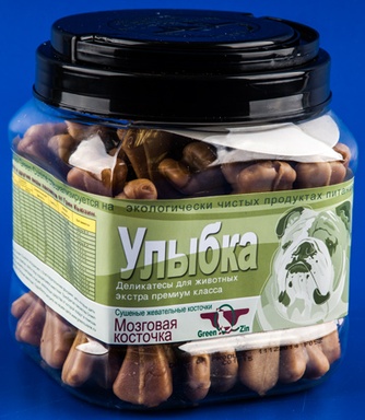 Лакомство для собак мелких пород GREEN QZIN Улыбка Косточки жевательные сушеные (750 г)