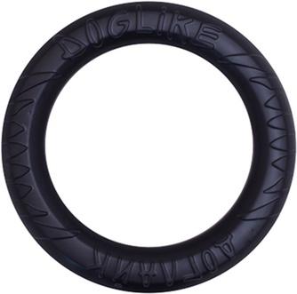 Игрушка для собак DOGLIKE Tug&Twist Кольцо восьмигранное миниатюрное усиленное черное (16,5 см)