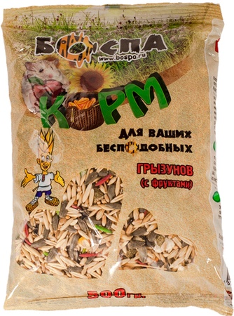 Корм для грызунов БОСПА с фруктами (500 г)