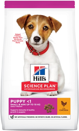 Корм сухой для щенков мелких и миниатюрных пород HILL'S Science Plan Puppy Small&Mini Курица (1,5 кг)