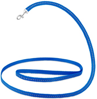 Поводок для собак SAIVAL Рефлекс светоотражающий синий (12мм/1,2м)
