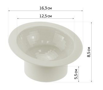 Миска для животных IDEA Сфера, цвет кремовый (0,2 л)