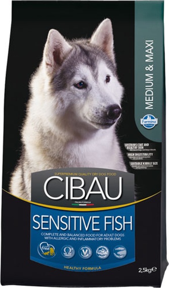 Корм сухой для собак средних и крупных пород FARMINA 6170 Cibau Sensitive Medium&Maxi рыба (2,5 кг)