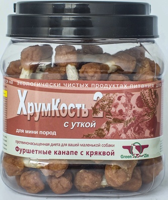Лакомство для собак мелких пород GREEN QZIN Хрумкость 2 Гантельки с уткой сушеные (750 г)
