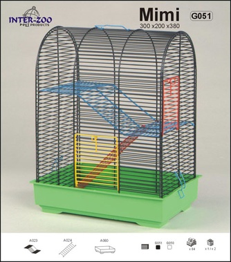 680518/G051  INTER-ZOO Клетка д/грызунов MIMI 300*200*380см (цветная)