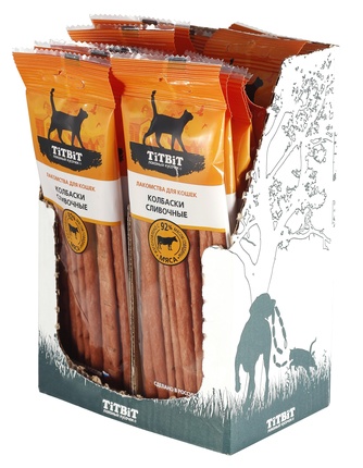 Лакомство для кошек TITBIT Золотая коллекция колбаски сливочные (30 г)