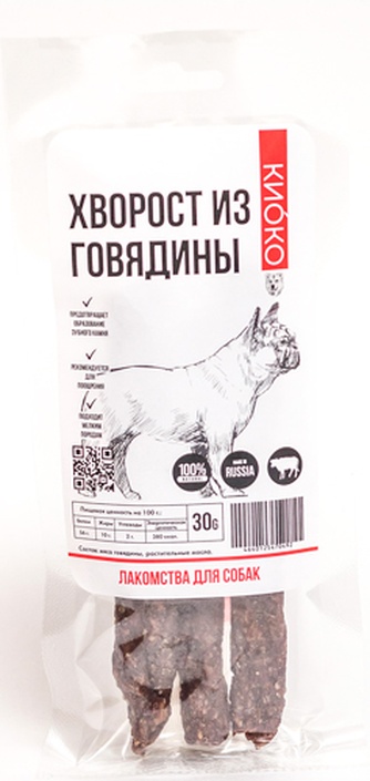 Лакомство для собак КИОКО Хворост из говядины (30 г)