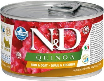 Корм влажный для собак мелких пород FARMINA N&D Quinoa Перепел с кокосом (140 г)