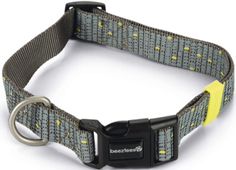 Ошейник нейлоновый для собак BEEZTEES Vista темно-серый (2,5*70 см)