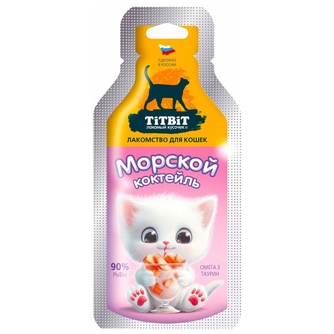 Лакомство для кошек TITBIT морской коктейль с рыбой (15 г)