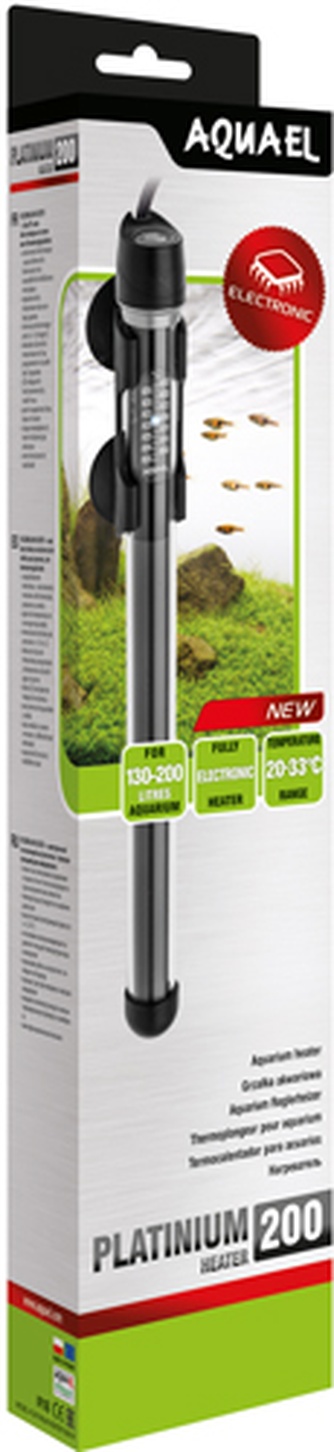 Нагреватель для аквариума AQUAEL Platinium heater 200W с терморегулятором платиновый (200 Вт)
