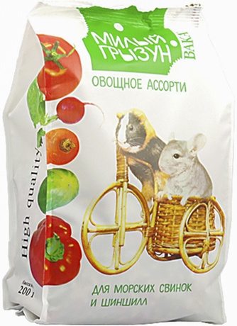 Корм для шиншилл и морских свинок ВАКА High Quality Милый грызун Овощное ассорти (0,2 кг)