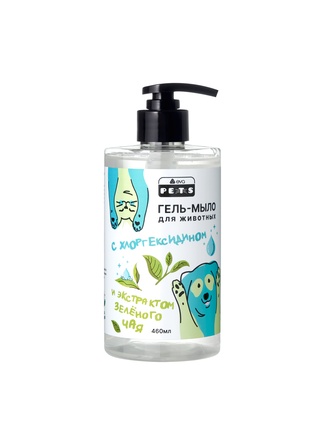 для животных EVA pets для мытья лап с хлоргексидином и экстрактом зеленого чая (460 мл)