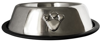 Миска для собак ЗОЛОТАЯ РЫБКА Лапка, металл (0,7 л)