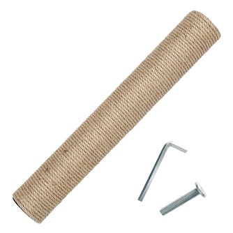 Запасной столбик для когтеточки RICH BREED одно крепление гайка под болт, джут (M/60 см)