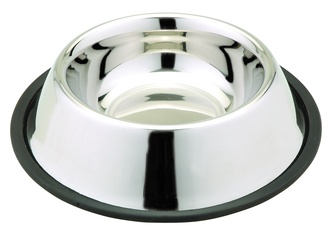 Миска для собак КАСКАД на резине, нержавеющая сталь (0,70 л)