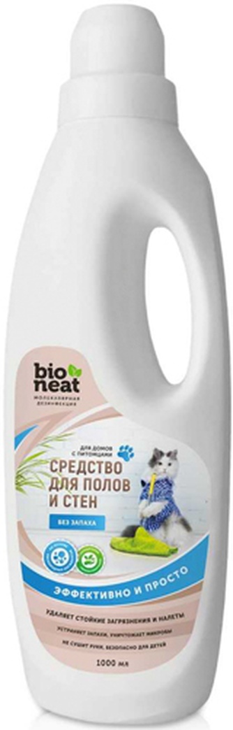 Средство для полов и стен BIONEAT 3 в 1 устраняет стойкие загрязнения (1 л)