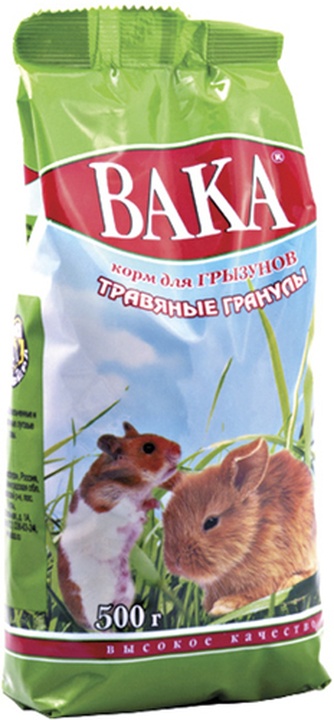 Корм для грызунов ВАКА травяные гранулы (500 г)