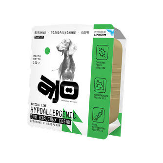 Корм влажный для взрослых собак AJO Hypoallergenic склонных к аллергии паштет (100 г)