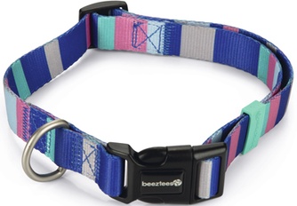Ошейник нейлоновый для собак BEESTEEZ Stripes (2,5*70 см)