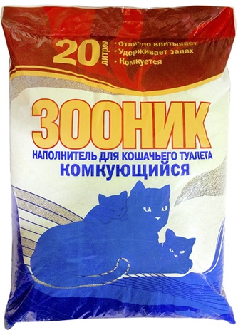 Наполнитель комкующийся бентонитовый для кошек ЗООНИК (20 л)