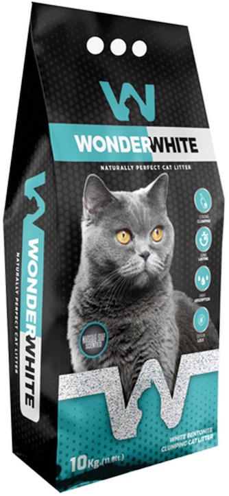 Наполнитель комкующийся бентонитовый для кошек WONDER WHITE Marseille Soap с ароматом марсельского мыла (10 кг)