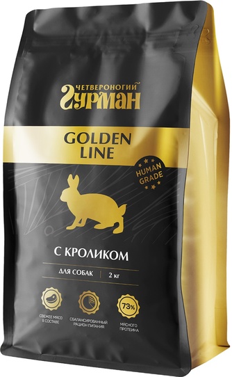 Корм сухой для собак ЧЕТВЕРОНОГИЙ ГУРМАН Golden Line с Кроликом (2 кг)