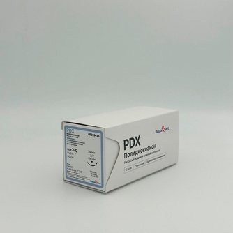 мононить полидиоксаноновая BAZAVET PDX (3/0 (2), ОР, 1/2, 30мм, 90см/12 шт)