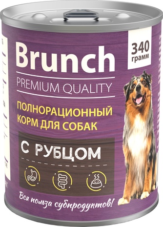 Корм влажный для собак BRUNCH с рубцом (340 г)