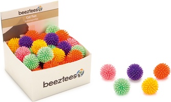 Игрушка для кошек BEEZTEES Мяч-еж резиновый, в ассортименте (3,5 см/шоубокс)