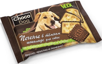 Лакомство для собак мелких пород VEDA Choco Dog Печенье в темном шоколаде (30 г)