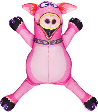 Игрушка для собак АНТИЦАРАПКИ Счастливый Свин с пищалкой  (26 см)