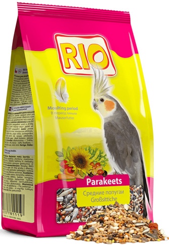 Корм для средних попугаев RIO в период линьки (1 кг)