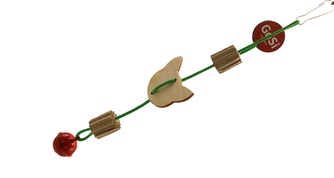 Игрушка для птиц GOSI Мордашка с роликами (30*5*5 см)